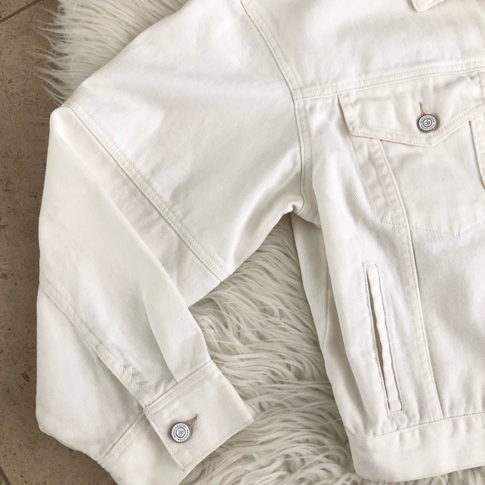 NWT Scotch & Soda 100% Cotton Off-White Denim Jacket XL - Picture 3 of 13